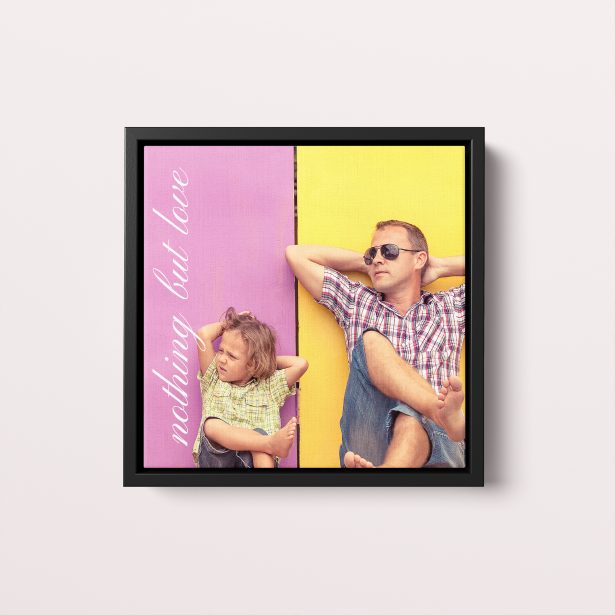  Personalized Nothing but Love Framed Photo Canvas - Celebrate special moments with this portrait-oriented canvas featuring the versatileNothing but Love design.