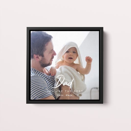  Personalized Papa's Presence Framed Photo Canvas - Capture the essence of family love with this portrait-oriented canvas featuring the timelessPapa's Presence design.