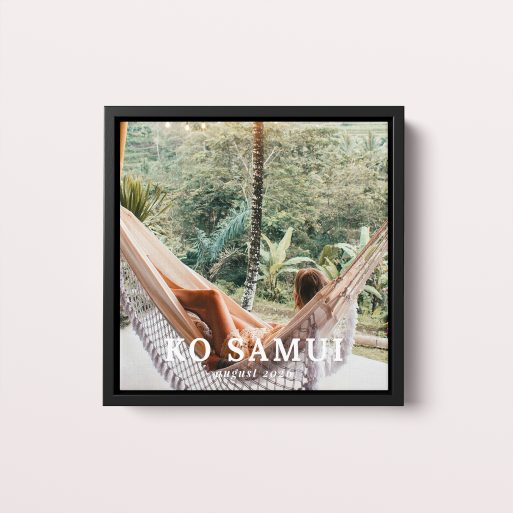 Season's Reflection Framed Photo Canvas - Immortalize Your Vacation with a Customizable Single Photo