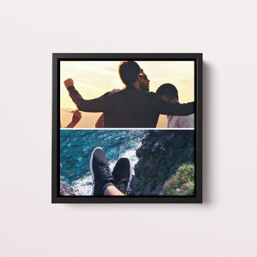 Unforgettable Holiday Framed Photo Canvases - A captivating portrait display for three photos, capturing the essence of your extraordinary vacation.