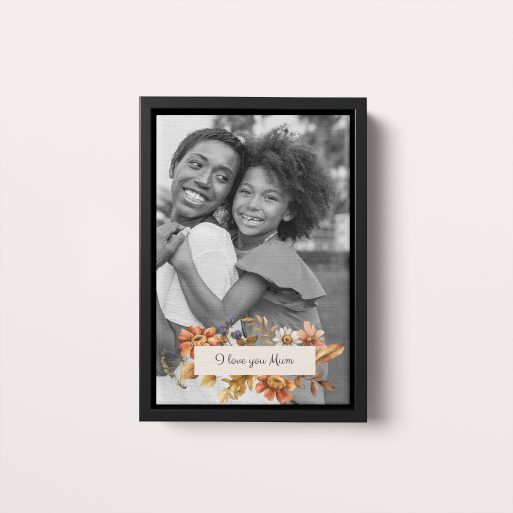 Photo of a framed photo canvase called 'Blooming Motherhood'. It is 30cm x 20cm in size, in a Portrait orientation. It has space for 1 photos.