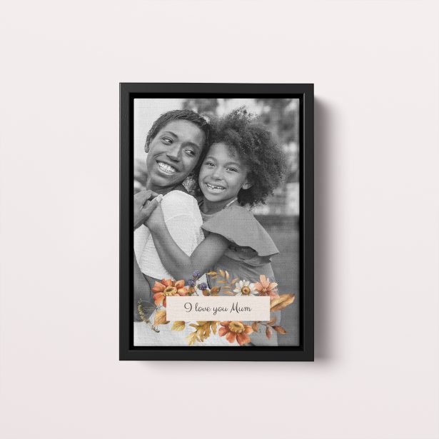 Photo of a framed photo canvase called 'Blooming Motherhood'. It is 30cm x 20cm in size, in a Portrait orientation. It has space for 1 photos.
