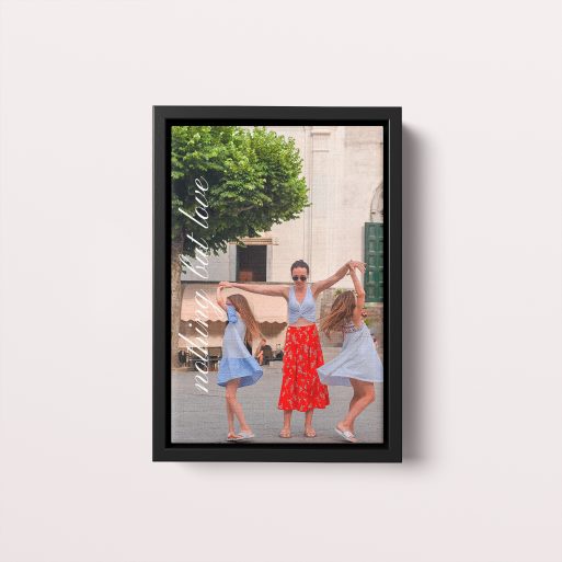 Photo of a framed photo canvase called 'Nurturing Moments'. It is 30cm x 20cm in size, in a Portrait orientation. It has space for 1 photos.