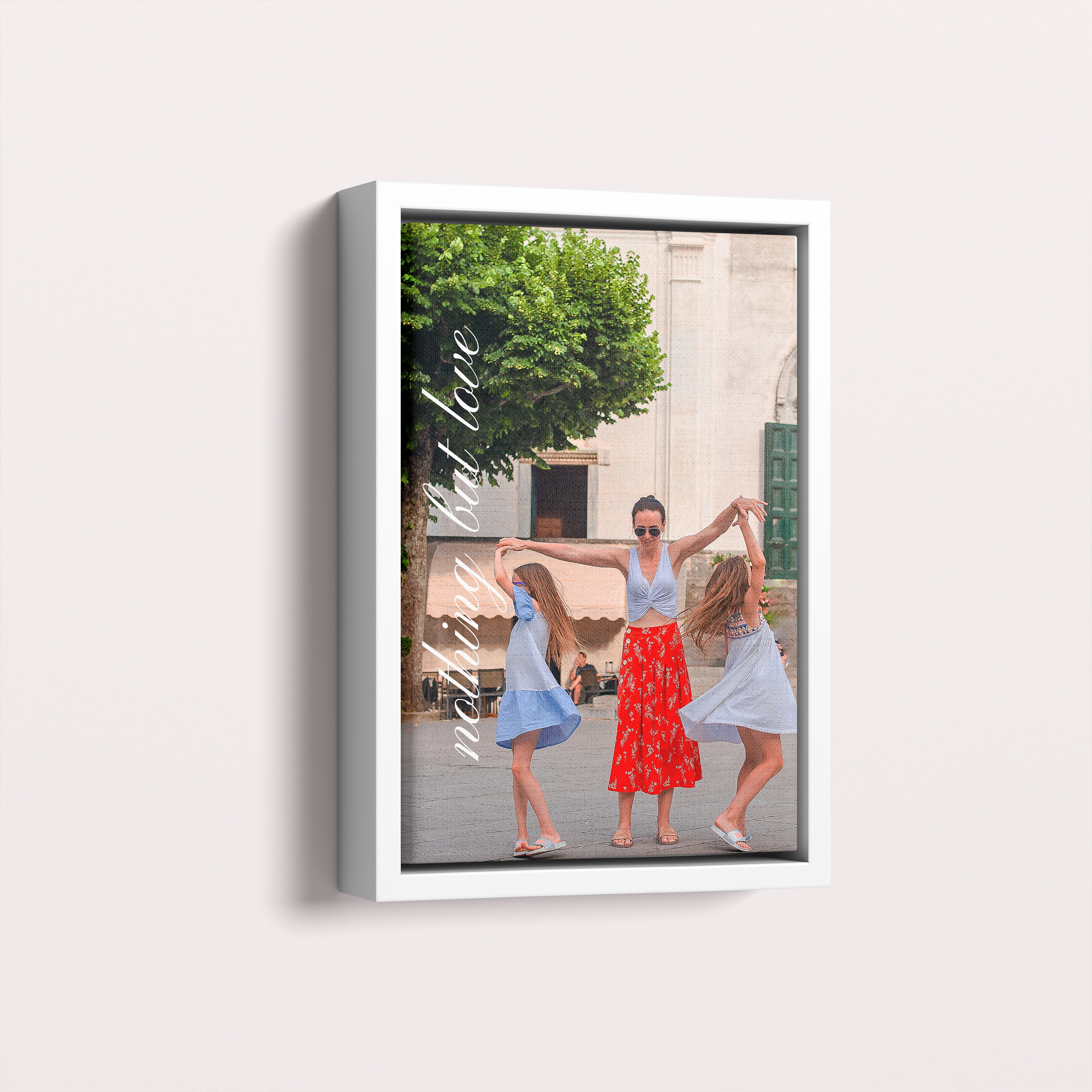 Photo of a framed photo canvase called 'Nurturing Moments'. It is 30cm x 20cm in size, in a Portrait orientation. It has space for 1 photos.