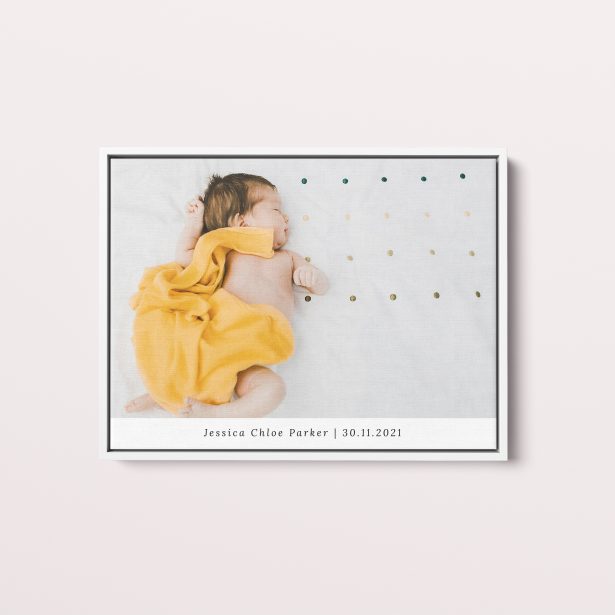 Personalised Baby's Day Out Framed Photo Canvas - Preserve Joyful Memories with Utterly Printable