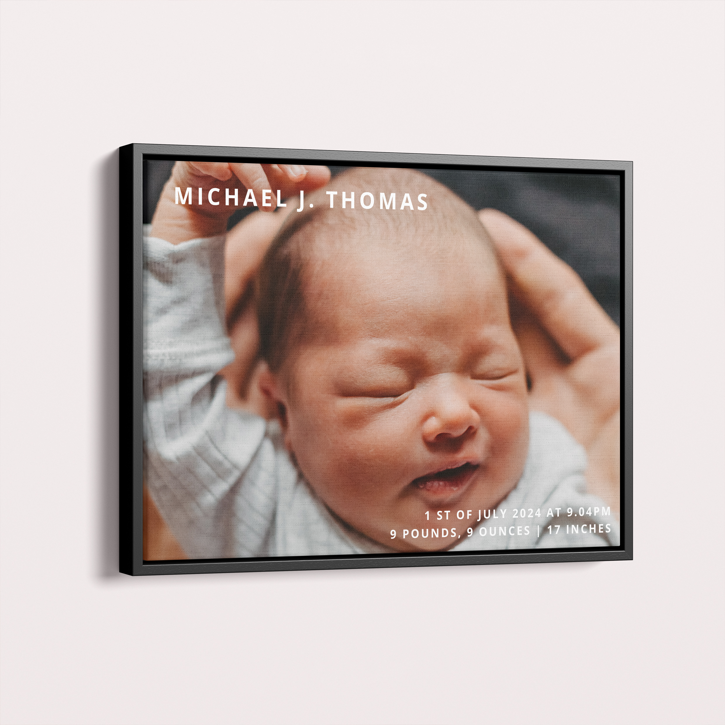Personalised Child's Portrait Framed Photo Canvas - Cherish Parenthood with Utterly Printable