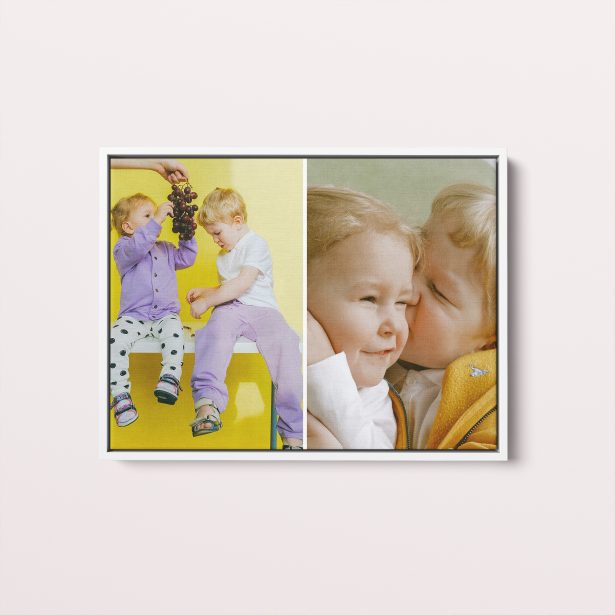 Personalised Double Trouble Framed Photo Canvas - Celebrate Moments with Utterly Printable