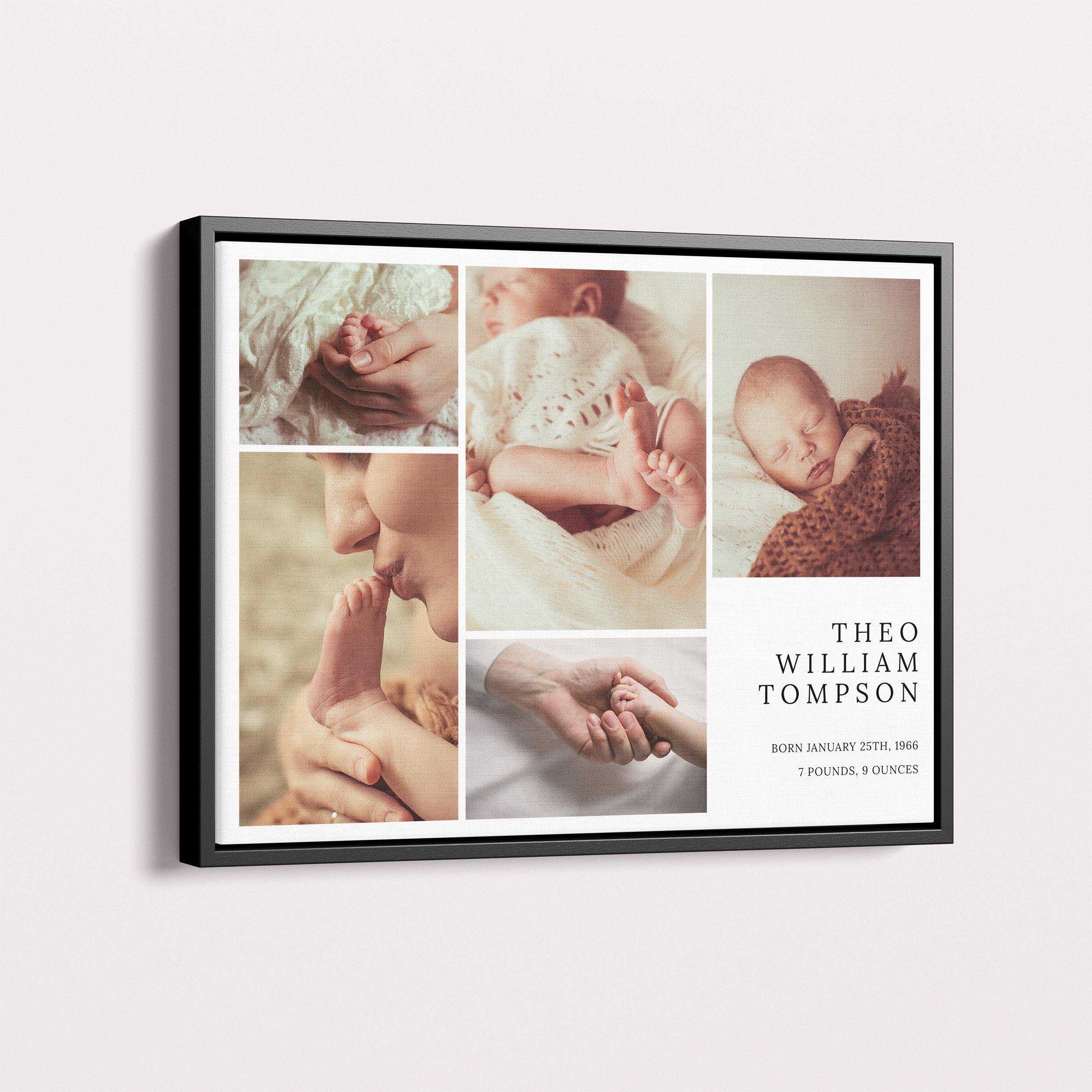 Personalised Little Love Collage Framed Photo Canvas - Transform Memories with Utterly Printable