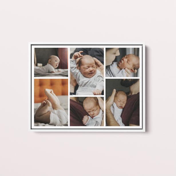  Personalized Memories Mosaic Framed Photo Canvas - Preserve memories in exquisite detail with a captivating mosaic design.