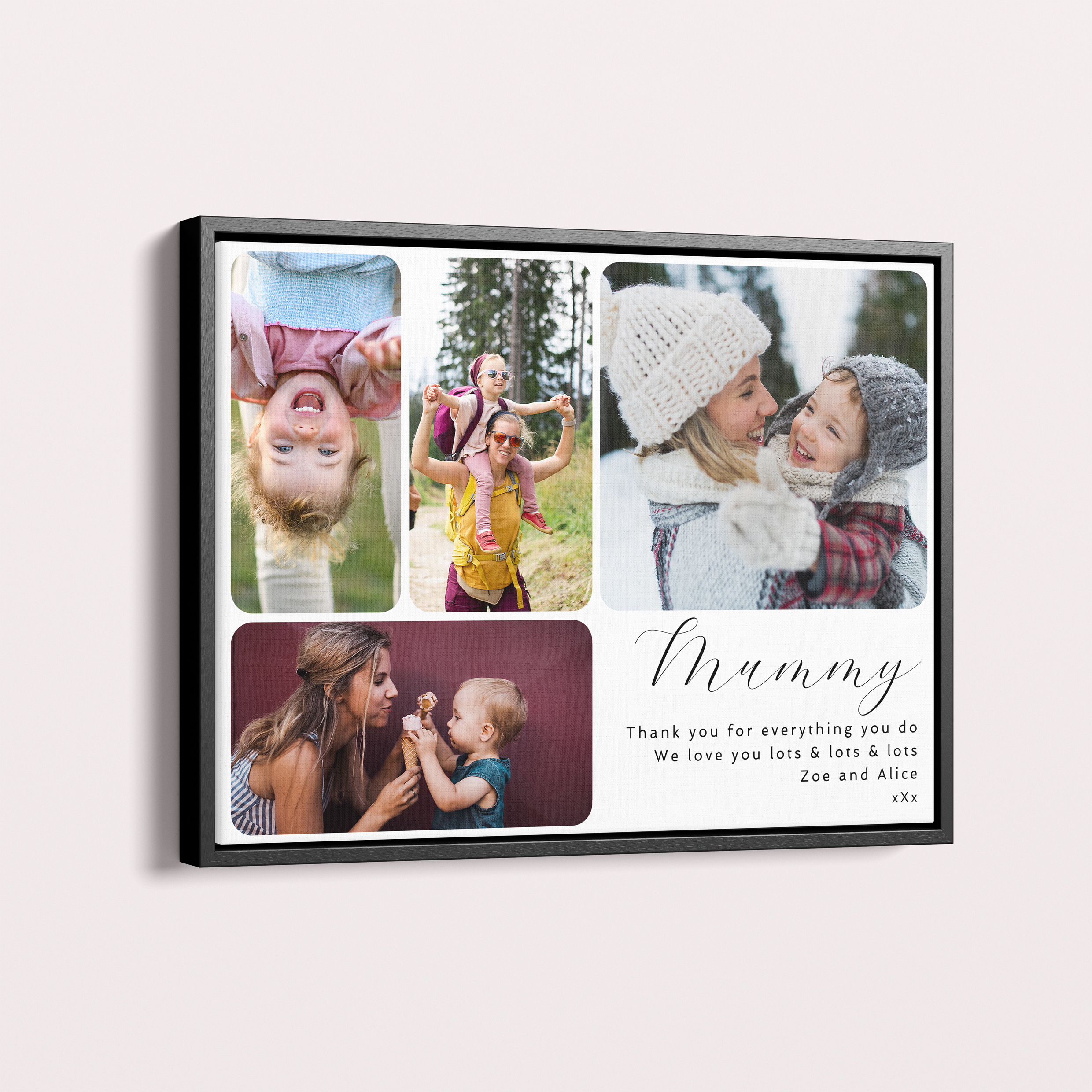 Personalised Mother's Day Medley Framed Photo Collage - Capture Love with Utterly Printable