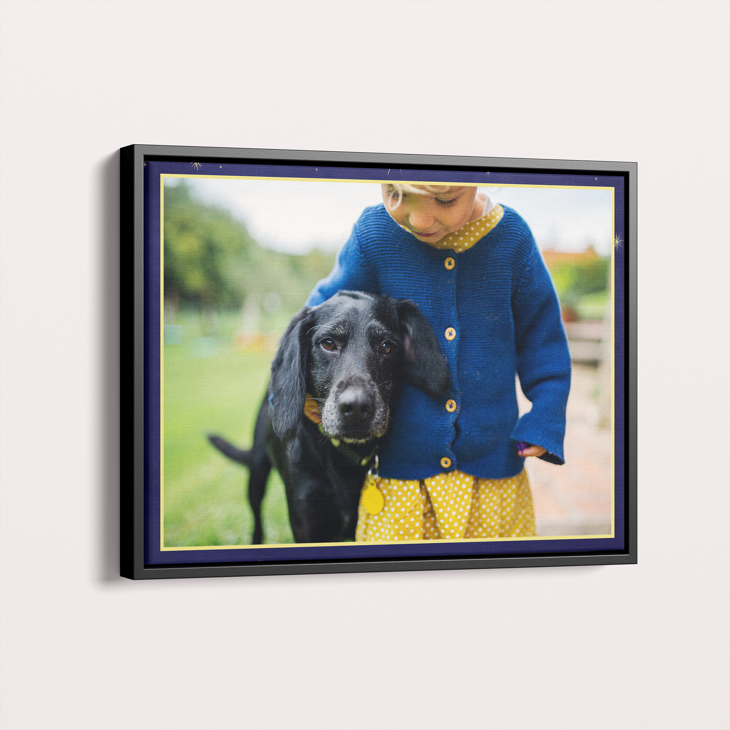  Personalized Night Wonder Framed Photo Canvas - Introduce the customizable treasure capturing your favorite memories with this landscape-oriented canvas featuring the Night Wonder design.