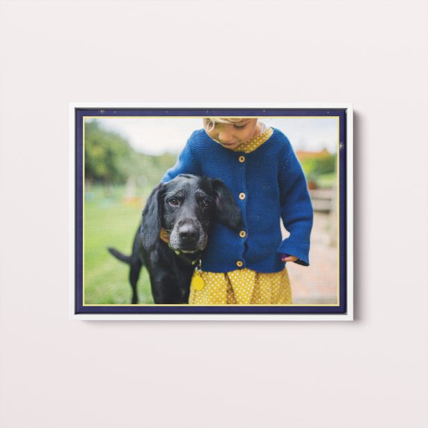  Personalized Night Wonder Framed Photo Canvas - Introduce the customizable treasure capturing your favorite memories with this landscape-oriented canvas featuring the Night Wonder design.