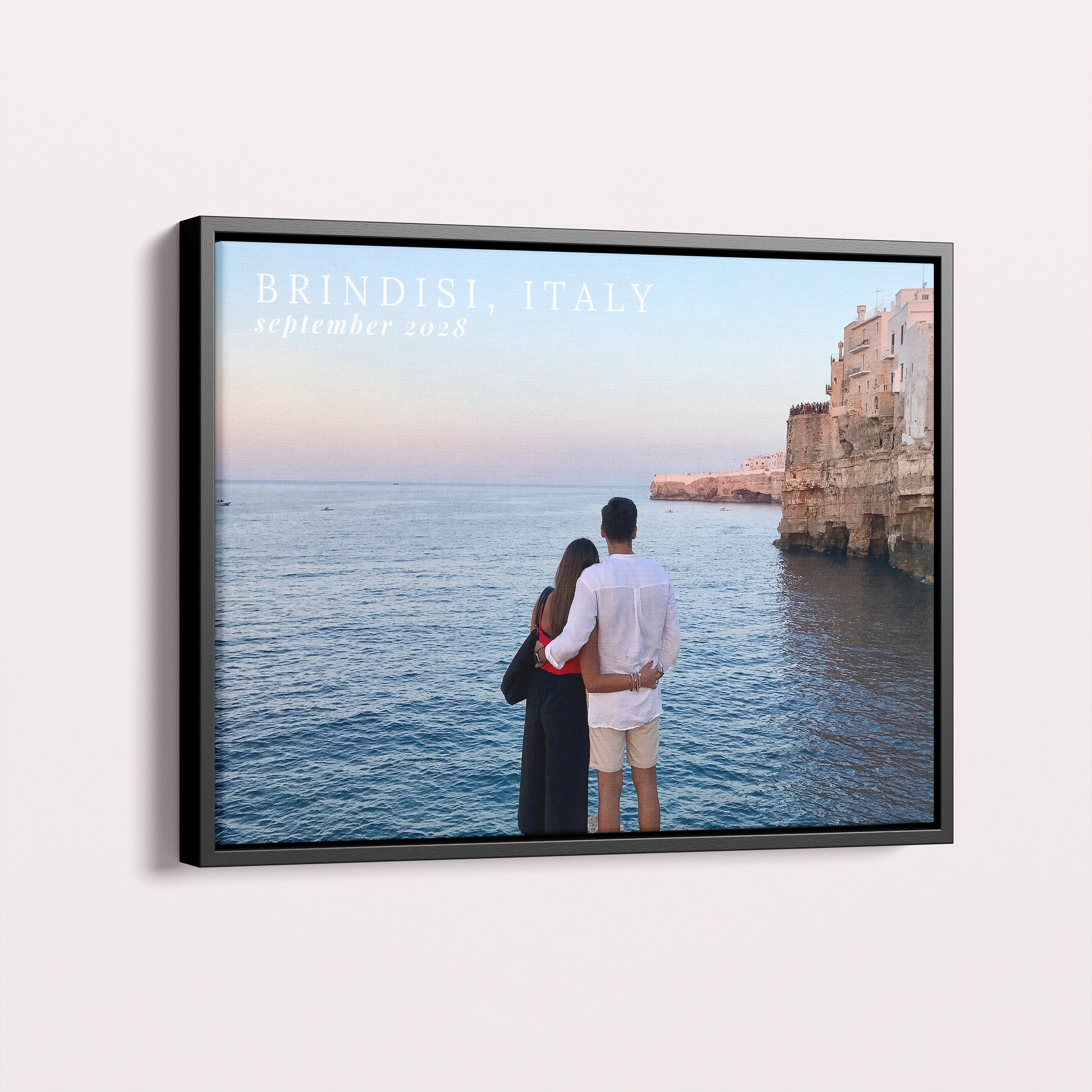  Personalized Shared Moments Framed Photo Canvas - Relive cherished moments with our unique design, crafted in a landscape orientation to keep precious memories close.