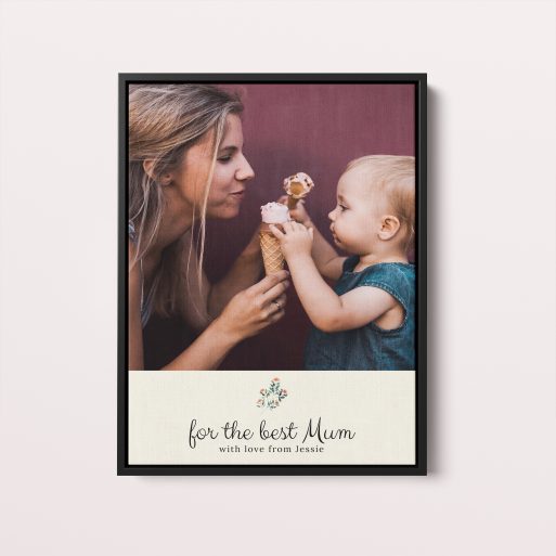 Personalised A Mother's Gaze Framed Photo Canvas - Capture the enchanting beauty with a unique touch