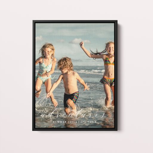 Personalised Adventures Framed Photo Canvas - Embark on a nostalgic journey with customizable memories