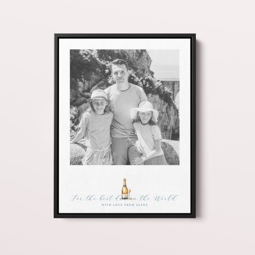 Cheers to Dad Framed Photo Canvases - Personalized Father's Day Gift