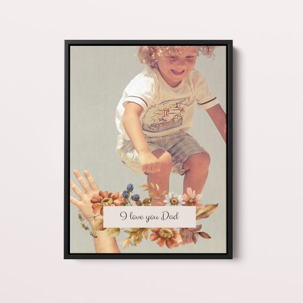 Personalised Dad's Frame Framed Photo Canvas - Celebrate the special bond with a thoughtful gift