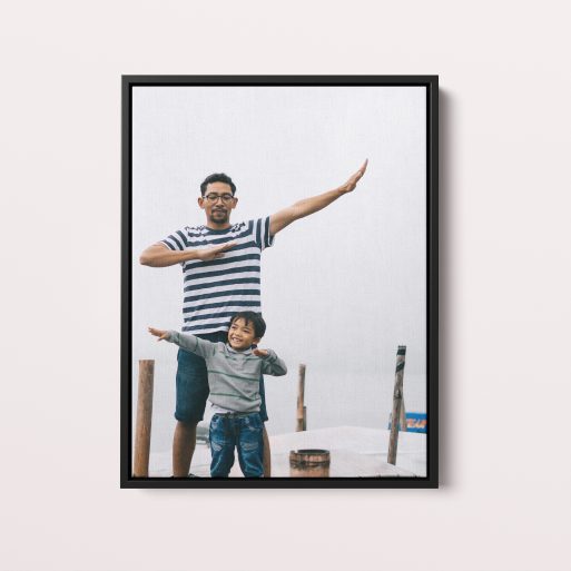 Personalised Fatherly Festivities Framed Photo Canvas - A heartwarming gift for dads