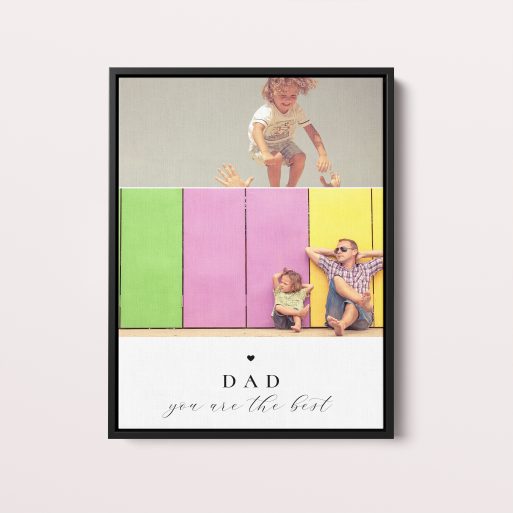 Father's Bond Framed Photo Canvas - Immortalize Love with Cherished Memories