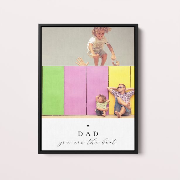 Father's Bond Framed Photo Canvas - Immortalize Love with Cherished Memories