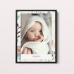 Floral Cream Frame Framed Photo Canvas - Elegant Personalized Keepsake