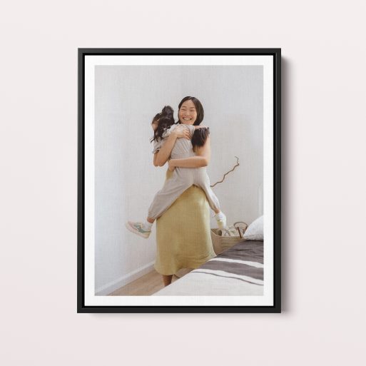 Medium White Frame Framed Photo Canvas - Elegant Personalized Display
