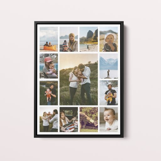  Personalized Melody of Memories Framed Photo Canvases - A Heartfelt Symphony of 10+ Cherished Photos