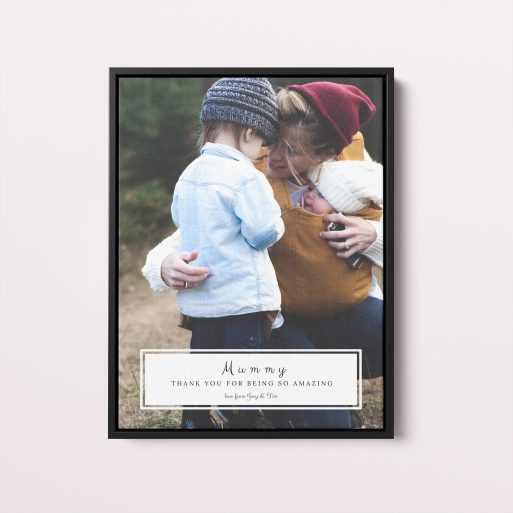 Mom's Bottom Frame Framed Photo Canvas - A heartfelt Mother's Day keepsake