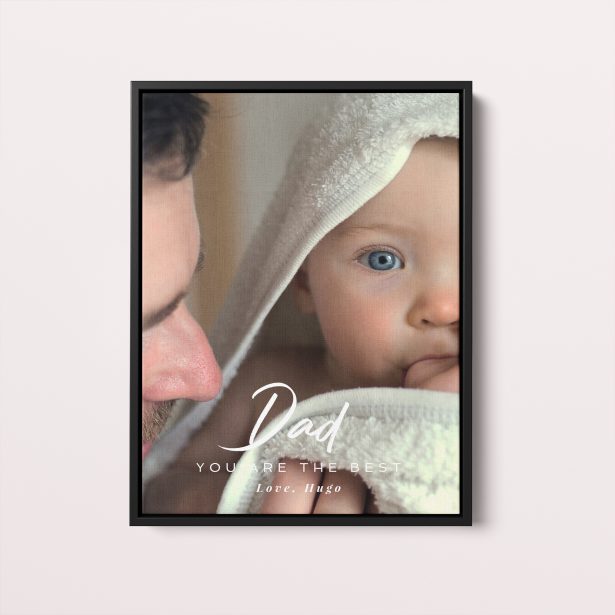 Personalised Papa's Presence Framed Canvas - Capture the essence of love and family