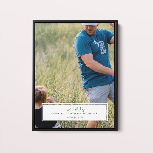 Paternal Bottom Frame Framed Photo Canvases - Timeless Father's Day Gift