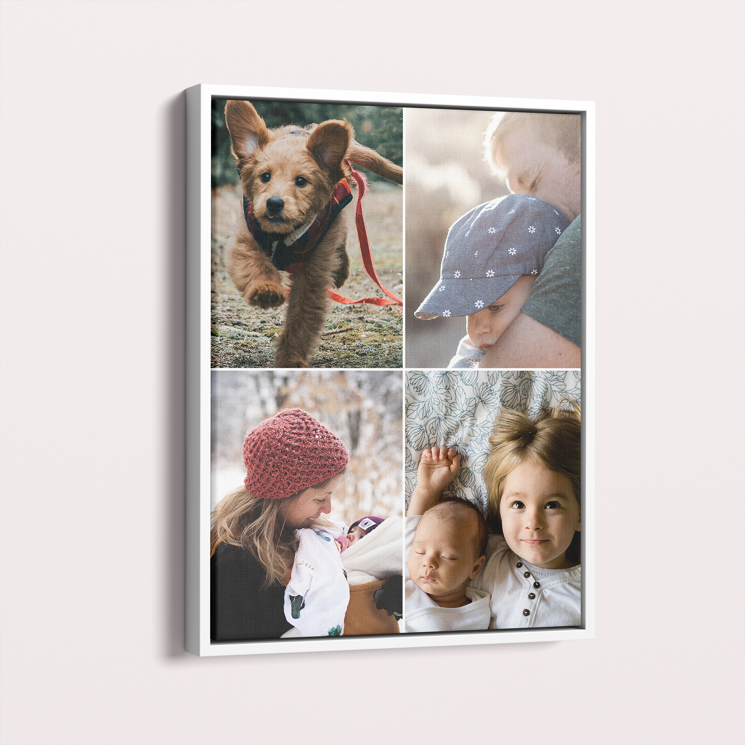 Quad Framed Photo Canvas - Preserve Memories with Four Cherished Photos