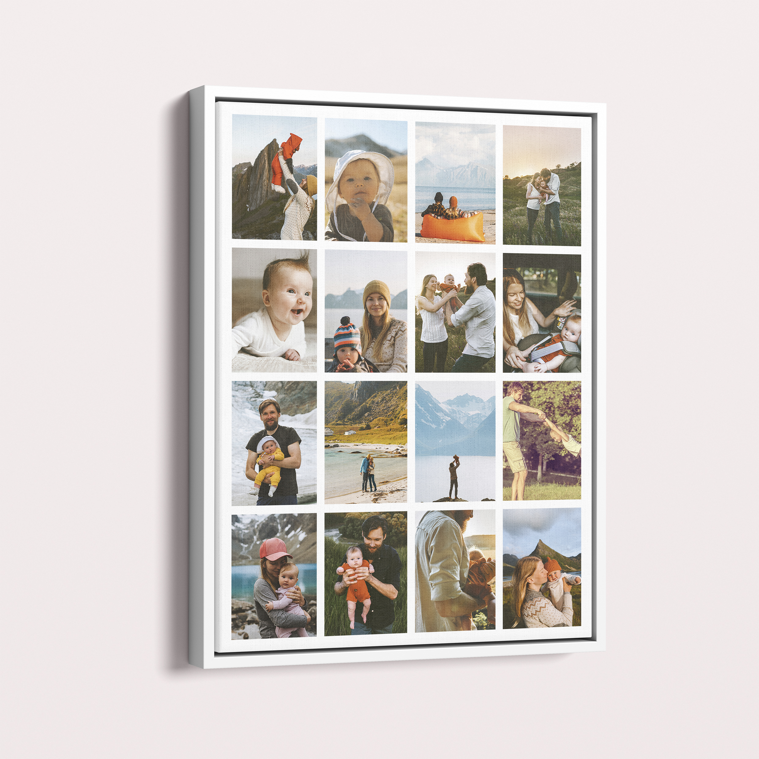  Personalized Spectrum of Moments Framed Photo Canvases - A Stunning Keepsake for 10+ Cherished Photos