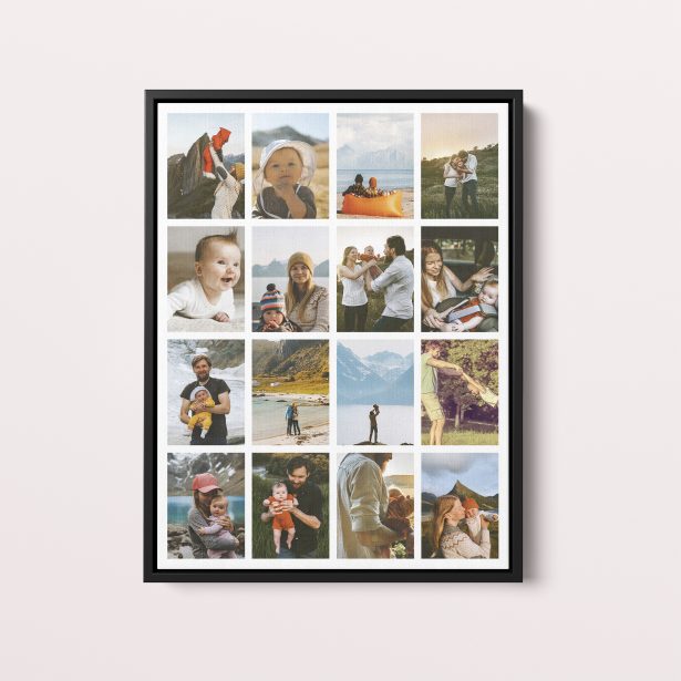  Personalized Spectrum of Moments Framed Photo Canvases - A Stunning Keepsake for 10+ Cherished Photos