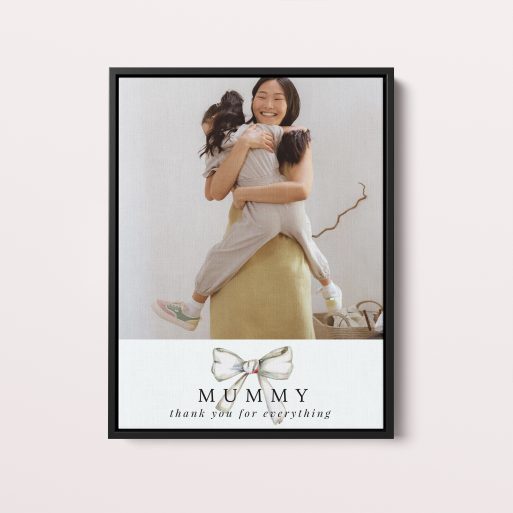 Tied with a Bow Framed Photo Canvas - Unique Mother's Day Gift