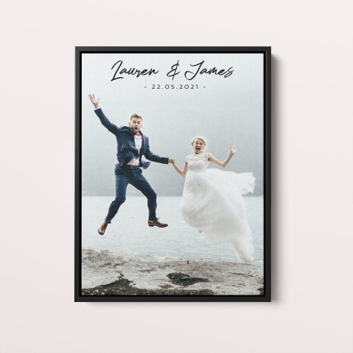 Wedding Bliss Framed Photo Canvas – Timeless Wedding Photo Display