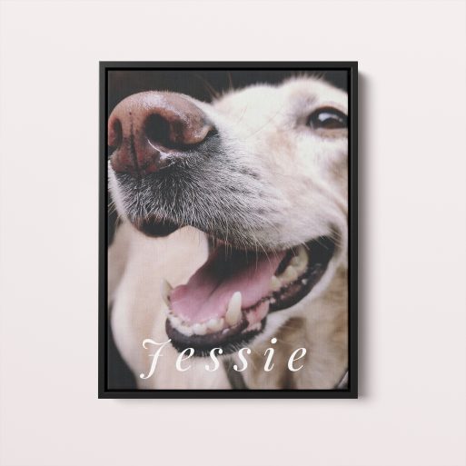 Personalised Whiskers and Wags Framed Photo Canvas - Capture the love for your furry friends