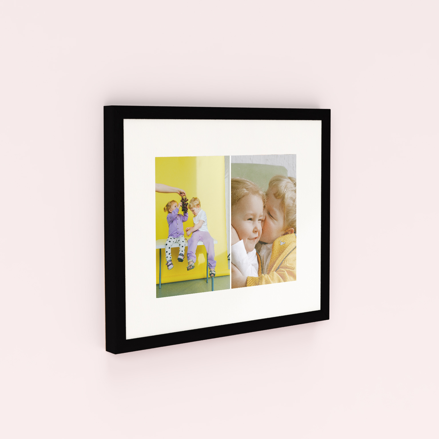 Double Trouble Framed Photo Print - Elevate memories with a sophisticated design showcasing two cherished photos.