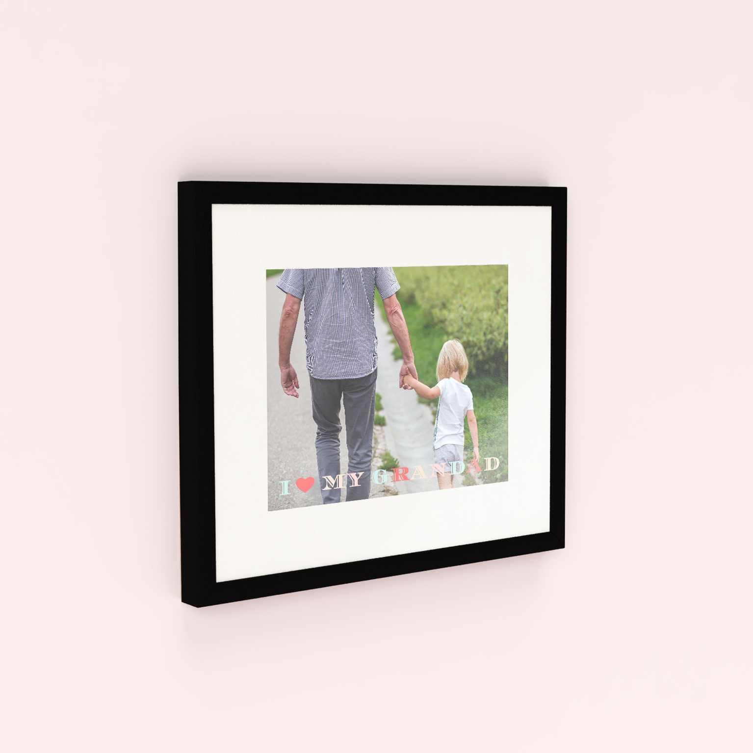 Grandpa's Day Framed Photo Prints - Immerse yourself in cherished memories with our landscape-oriented design. Elegantly showcasing your favorite photo with a captivating 3D effect, adding depth and dimension to your special moments. Celebrate the love of a grandfather with this visually stunning masterpiece.