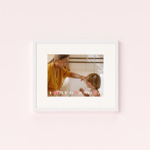 Granny's Love Framed Photo Prints - Elegantly display your cherished memories with this no-fuss freestanding design. Effortlessly fits on desks, shelves, or mantels, providing the perfect showcase for your favorite photo. Experience easy and stylish photo display with this versatile and heartfelt keepsake.