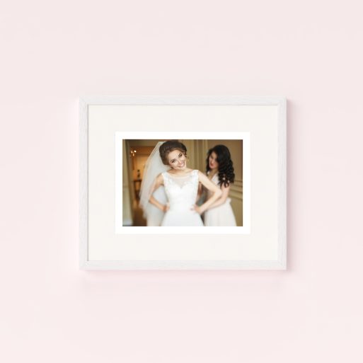 Landscape White Framed Photo Print - Capture the love and joy of your wedding day with a personalized keepsake.