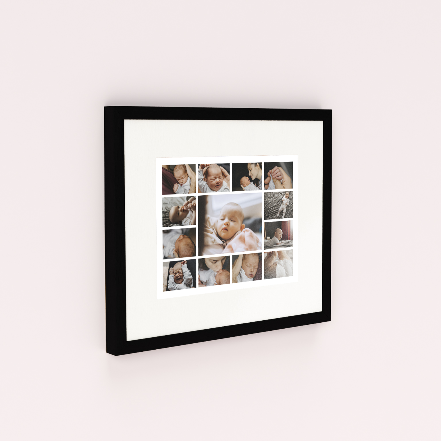 Life's Collage Framed Photo Prints - Introduce an elegant way to showcase 10+ cherished memories with these landscape-oriented framed prints. Add a modern and stylish touch to any space. Perfect for those with a collection of precious moments, celebrate and share your most treasured experiences with this unique decor.