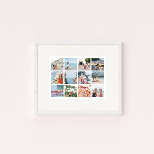 Massive Montage Framed Photo Prints - Offer an extraordinary way to display memories with this curated collage of 10+ photos, elegantly mounted in a cream frame. Personalize each print to tell your unique story, creating a one-of-a-kind piece that reflects your taste and experiences. Cherish your special moments with this perfect showcase of memories.