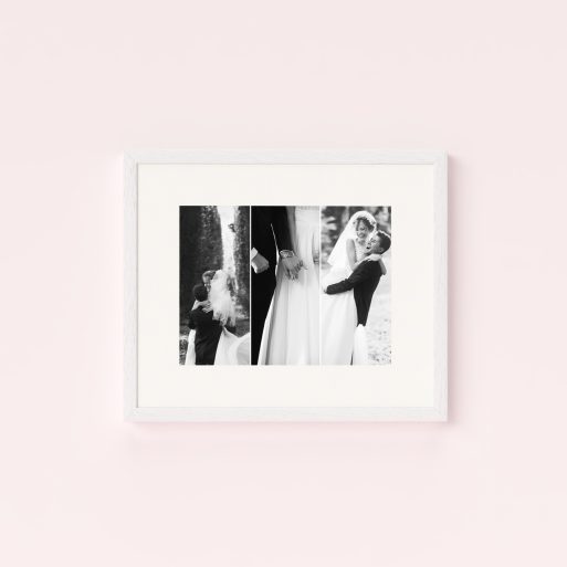 Romantic Trio Framed Photo Print - Capture the essence of special moments with an elegant and modern design showcasing 3 cherished photos.