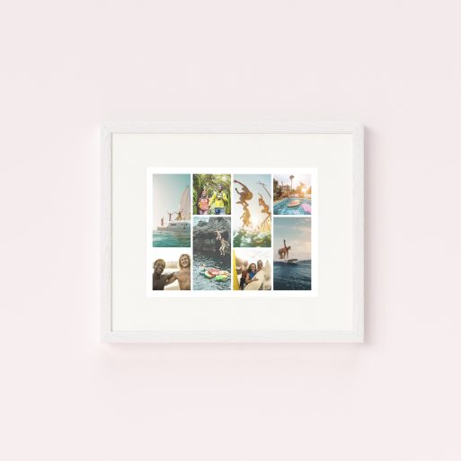 Shutter Essence Framed Photo Print - Indulge in memories with this landscape-oriented print showcasing eight photos, crafting a captivating montage of cherished moments. Preserve memories in a lasting tribute, ready to be admired daily. Relive special moments with our Shutter Essence framed print—a perfect way to keep memories alive.