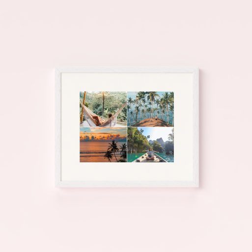Simple Quartet Framed Photo Print - Transform your space with a stylish design featuring space for 4 cherished photos.