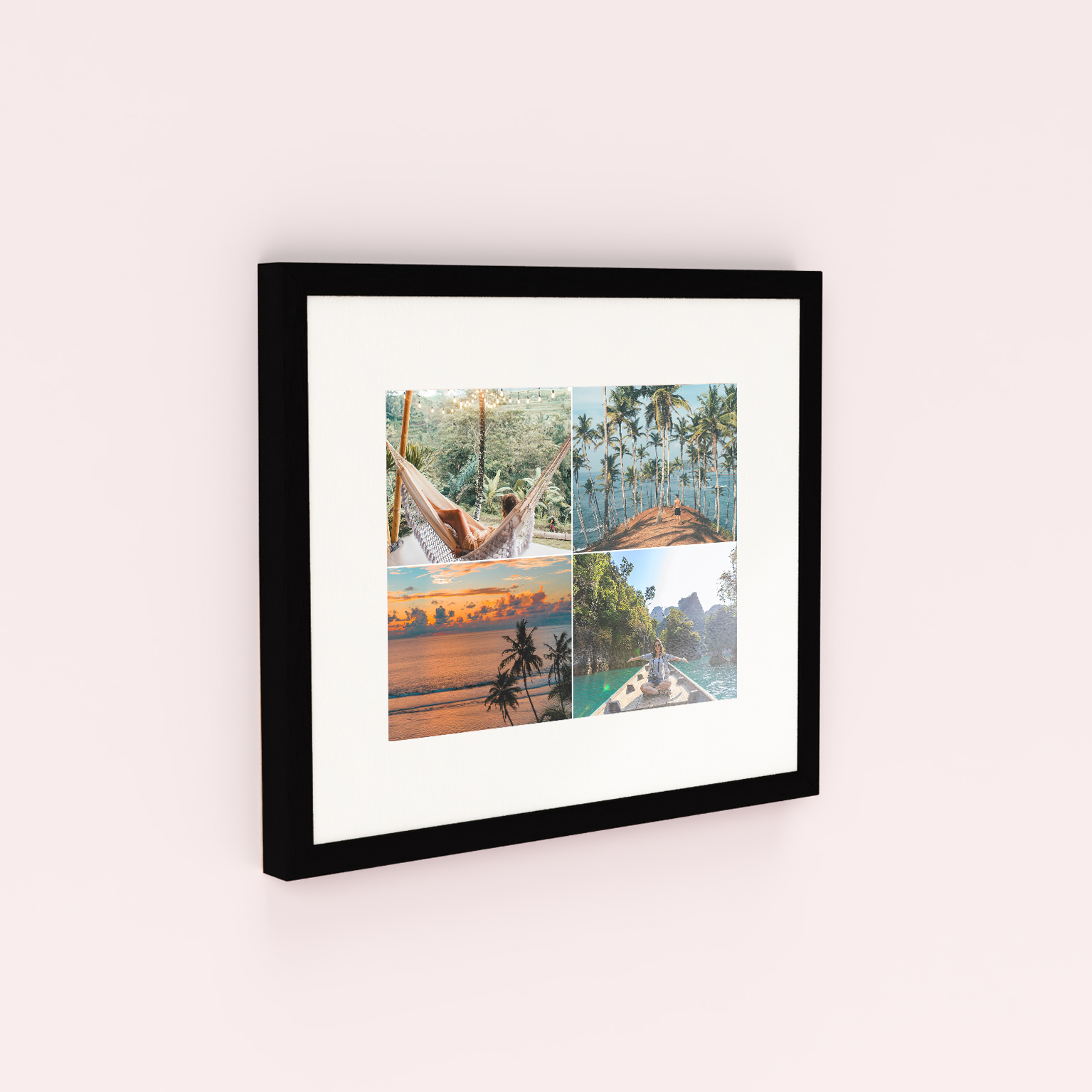Simple Quartet Framed Photo Print - Transform your space with a stylish design featuring space for 4 cherished photos.