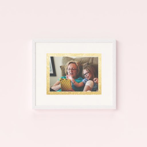 Sparkles Personalised Framed Photo Print - Capture Joyful Moments with this Cream-Framed Design