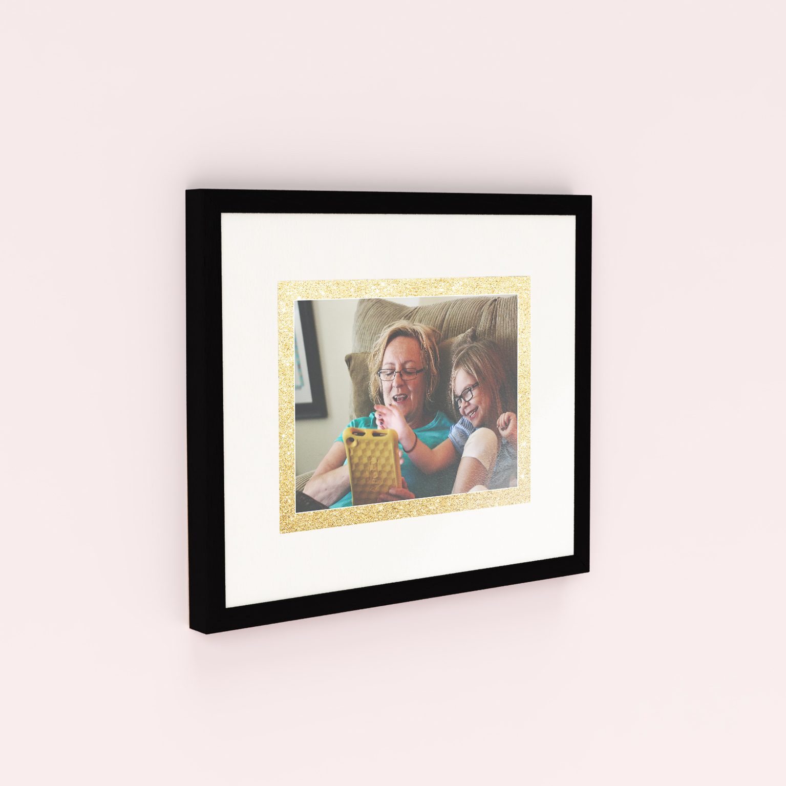 Sparkles Personalised Framed Photo Print - Capture Joyful Moments with this Cream-Framed Design