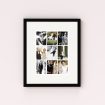 Photo of a framed photo print called 'A Love Story'. It is 40cm x 30cm in size, in a Portrait orientation. It has space for 9 photos.