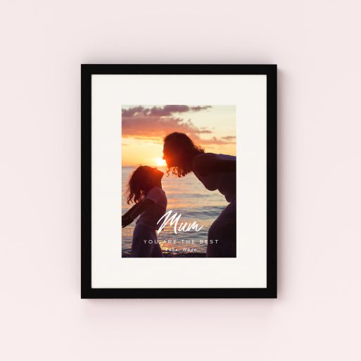 Photo of a framed photo print called 'A Mother’s Embrace'. It is 40cm x 30cm in size, in a Portrait orientation. It has space for 1 photos.